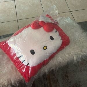 Hello Kitty Red and White Pillow